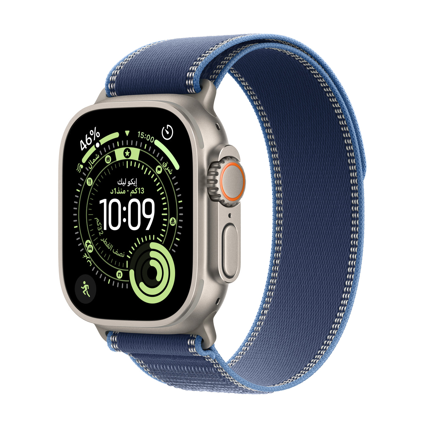 Apple Watch Ultra 3 GPS + Cellular 49mm Natural Titanium Case with Blue/Bright Blue Trail Loop