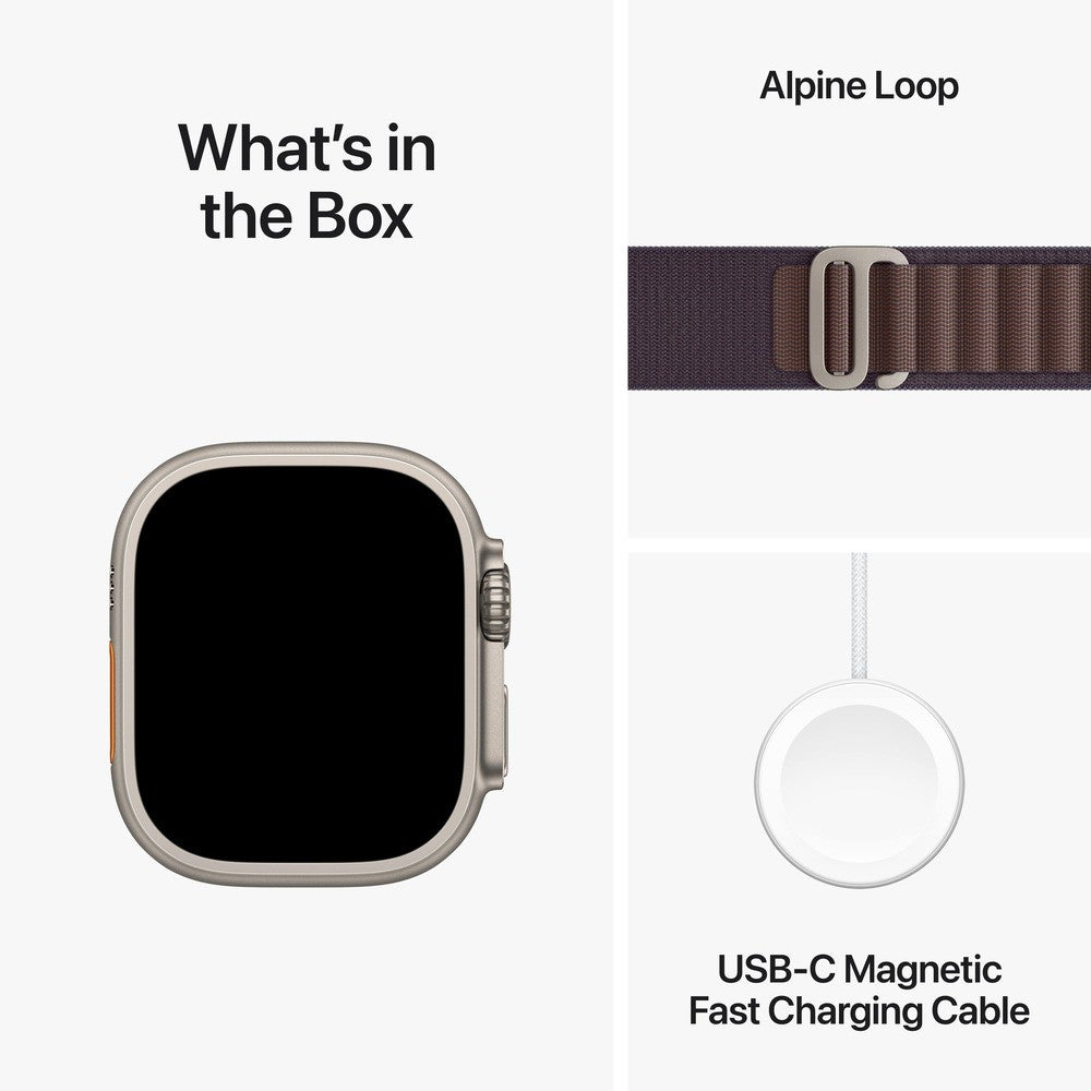 Apple Watch Ultra 2 GPS + Cellular, 49mm Titanium Case with Indigo Alpine Loop