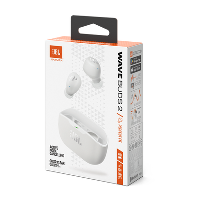 JBL Wave Buds 2 Noise Cancelling Earbuds WHITE