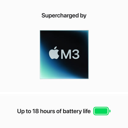 13-inch MacBook Air: Apple M3 chip with 8-core CPU and 10-core GPU, 16GB, 512GB SSD