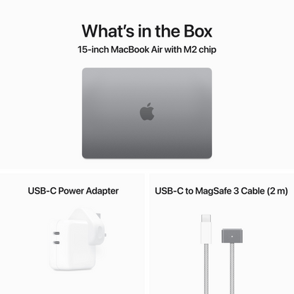 MacBook Air 15-inch : Apple M2 chip with 8-core CPU and 8-core GPU 256GB