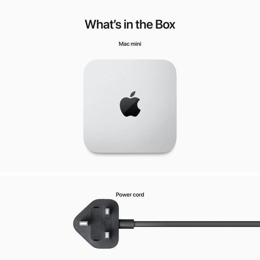 Mac mini: Apple M2 chip with 8‑core CPU and 10‑core GPU