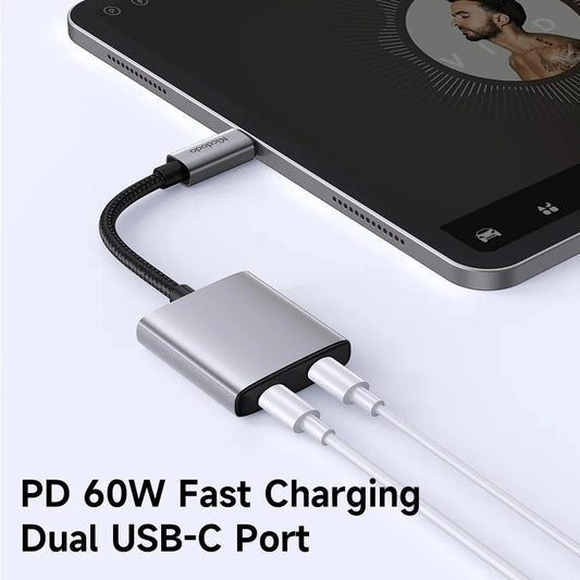 Mcdodo 2-in-1 USB-C to Dual USB-C Audio Adapter CA-5570 -Black