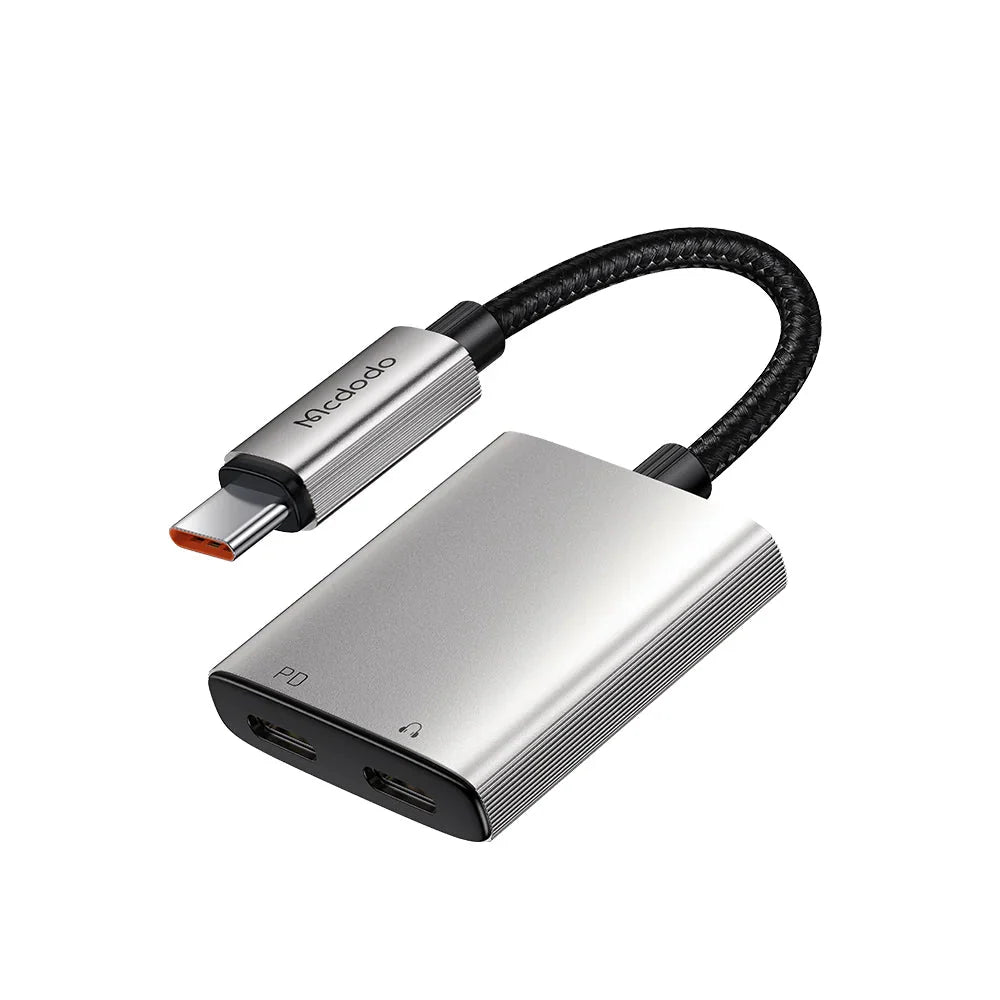Mcdodo 2-in-1 USB-C to Dual USB-C Audio Adapter CA-5570 -Black