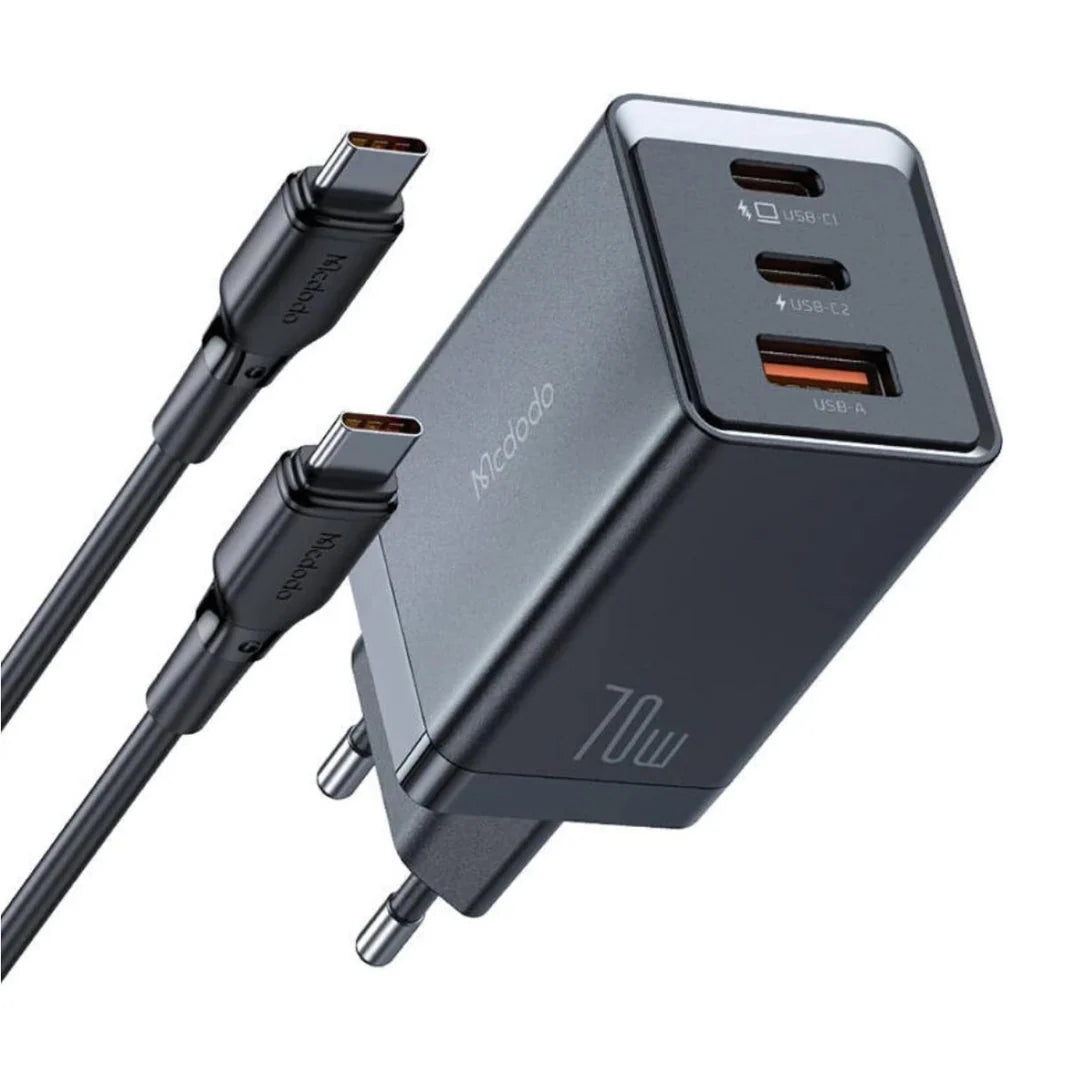 Mcdodo GaN 5 Mini Pro 67W Charger with 2m USB-C Cable - Black