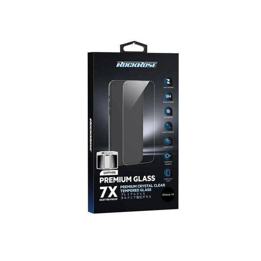 RockRose Sapphire  Clear Tempered Glass iPhone 14 (All Sizes)