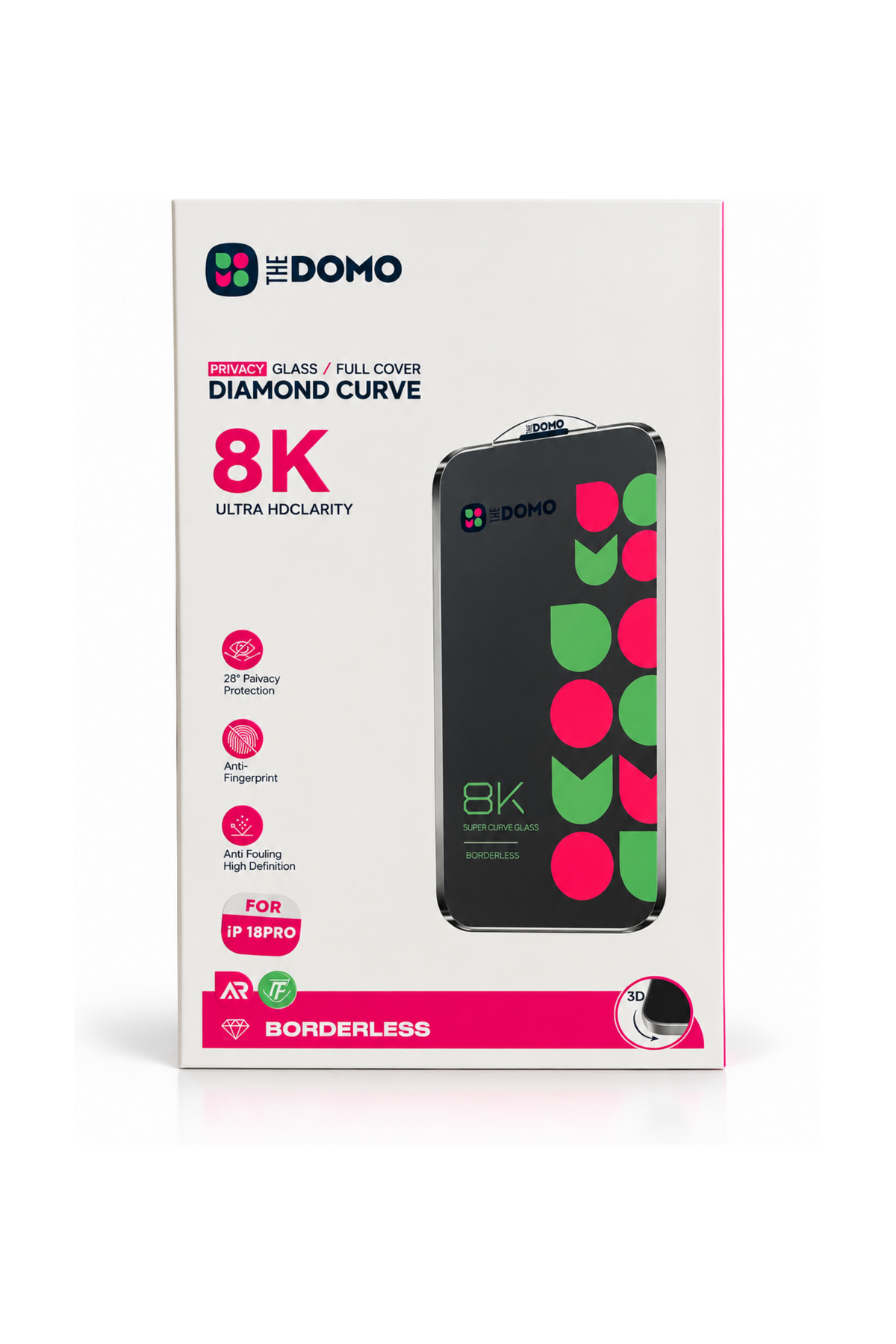 DOMO Privacy Glass Screen Protector for iPhone 18 Pro