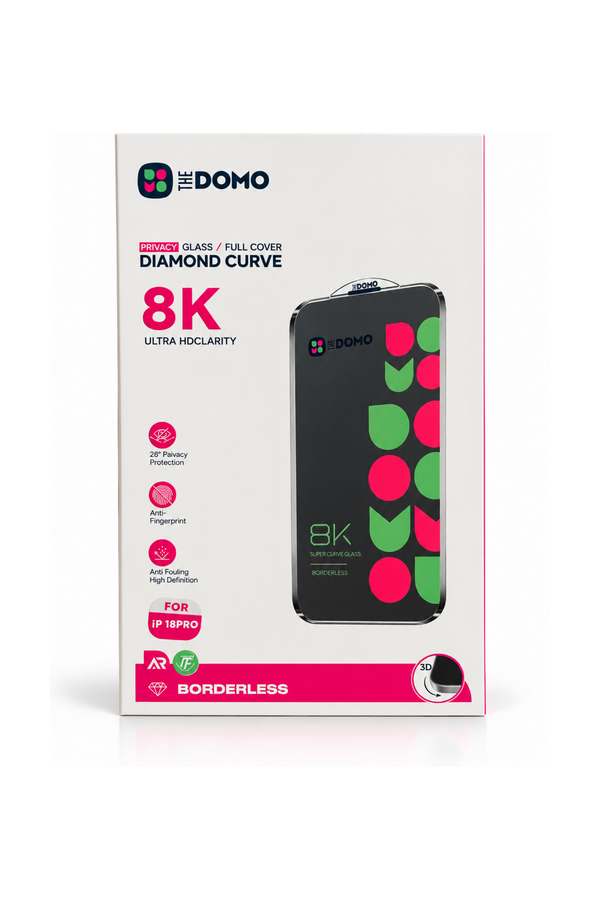 DOMO Privacy Glass Screen Protector for iPhone 18 Pro