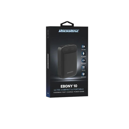 RockRose Ebony 10 10000 mAh Portable & Compact Power Bank