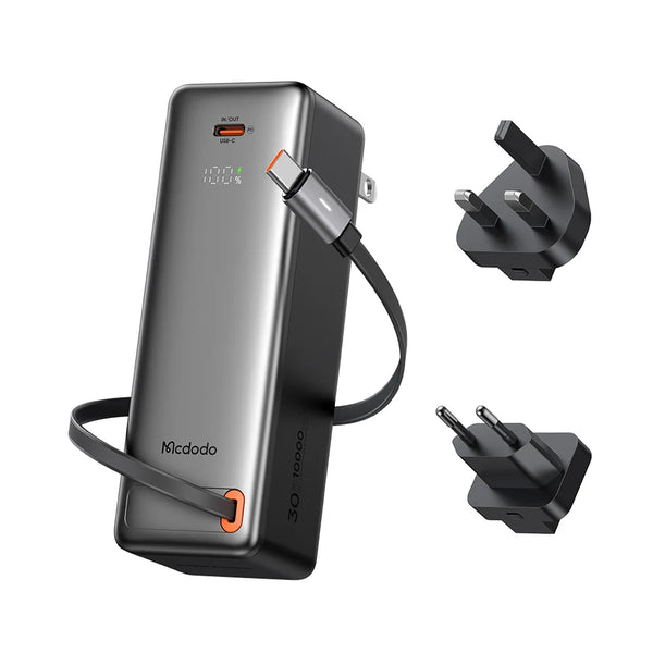 Mcdodo FreeGo 10000mAh 30W 3-in-1 Power Bank - Gray