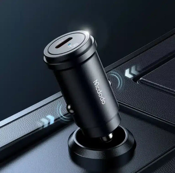 mcdodo obsidian 45w usb-c car charger kit - Black