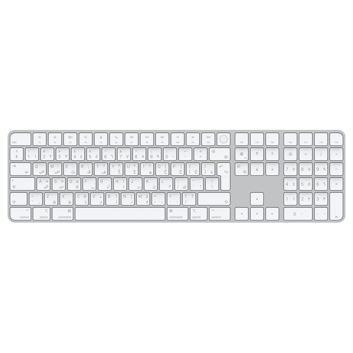 Magic Keyboard with Touch ID and Numeric Keypad for Mac models with Apple silicon - Arabic - White Keys
    Magic Keyboard with Touch ID and Numeric Keypad for Mac models with Apple silicon - Arabic - White Keys